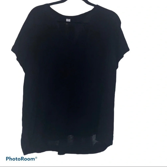 Old navy black VNeck  blouse Sz XL - Picture 1 of 9